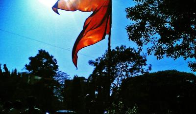 A saffron flag. Photo: Flickr/don'tpanic CC BY NC ND 2.0